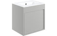 Terra 510mm Wall Hung Unit Inc. Basin - Matt Light Grey