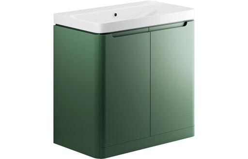 Lavena 805mm 2 Door Floor Standing Basin Unit - Matt Sage Green
