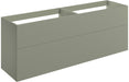 Accent 1180mm Wall Hung 4 Drawer Basin Unit (No Top) - Matt Olive Green