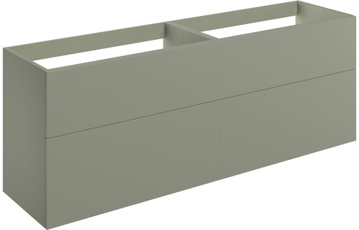 Accent 1180mm Wall Hung 4 Drawer Basin Unit (No Top) - Matt Olive Green