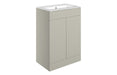 Accent 610mm Floor Standing 2 Door Basin Unit & Basin - Matt Latte