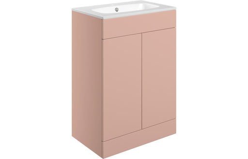 Accent 615mm Floor Standing 2 Door Basin Unit & 1TH Basin - Matt Antique Rose