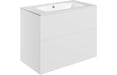 Accent 815mm Wall Hung 2 Drawer Basin Unit & 1TH Basin - Matt White