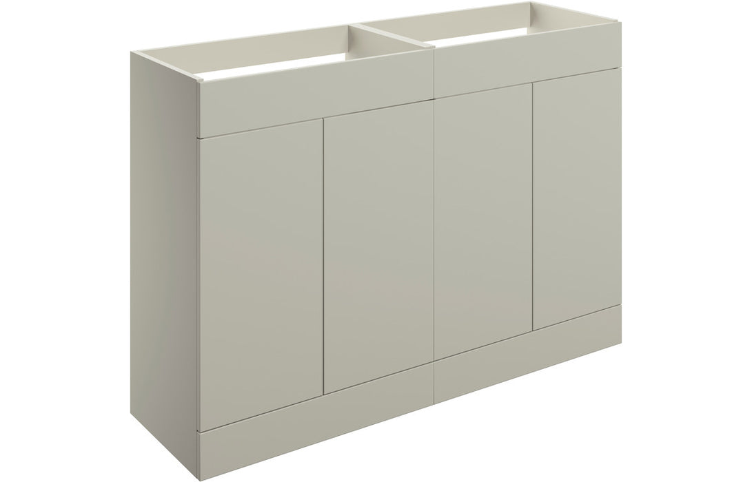 Accent 1180mm Floor Standing 4 Door Basin Unit (No Top) - Matt Latte