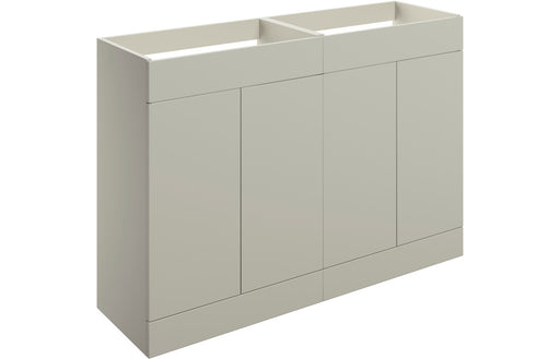 Accent 1180mm Floor Standing 4 Door Basin Unit (No Top) - Matt Latte