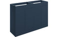 Accent 1180mm Floor Standing 4 Door Basin Unit (No Top) - Matt Deep Blue