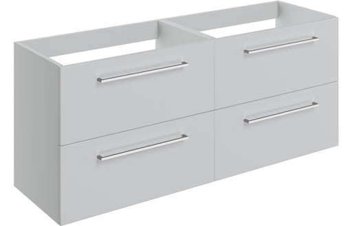 Pulse 1180mm Wall Hung 2 Drawer Basin Unit Run (No Top) - Grey Gloss
