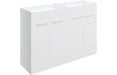 Pulse 1180mm Floor Standing 2 Door Basin Unit Run (No Top) - White Gloss