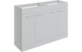 Pulse 1180mm Floor Standing 2 Door Basin Unit Run (No Top) - Grey Gloss