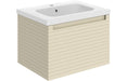 Parallel 615mm Wall Hung 1 Drawer Basin Unit & 1TH Basin - Matt Cotton