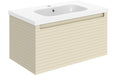 Parallel 815mm Wall Hung 1 Drawer Basin Unit & Basin - Matt Cotton
