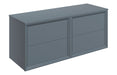 Impel 1200mm Wall Hung 4 Drawer Basin Unit Run & Top - Matt Storm Blue