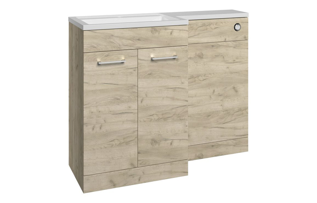 Verona 1000mm Furniture & BTW WC Pack - Oak