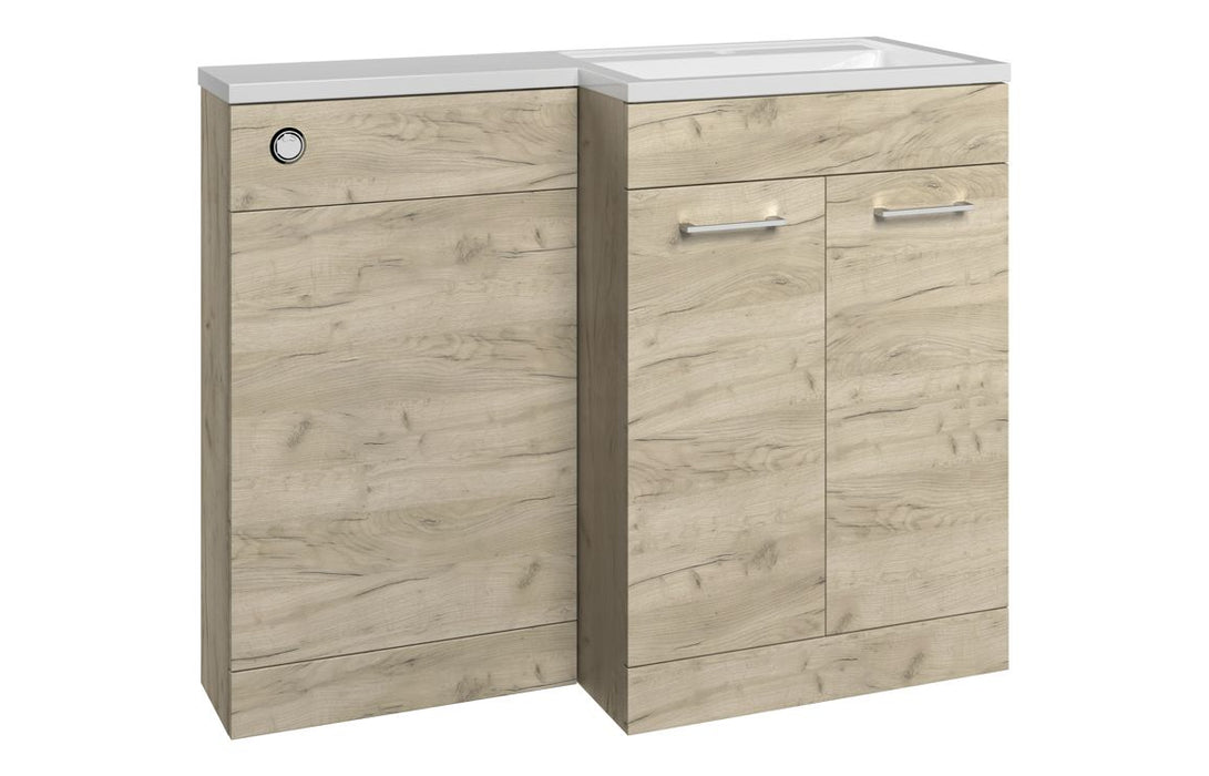 Verona 1000mm Furniture & BTW WC Pack - Oak