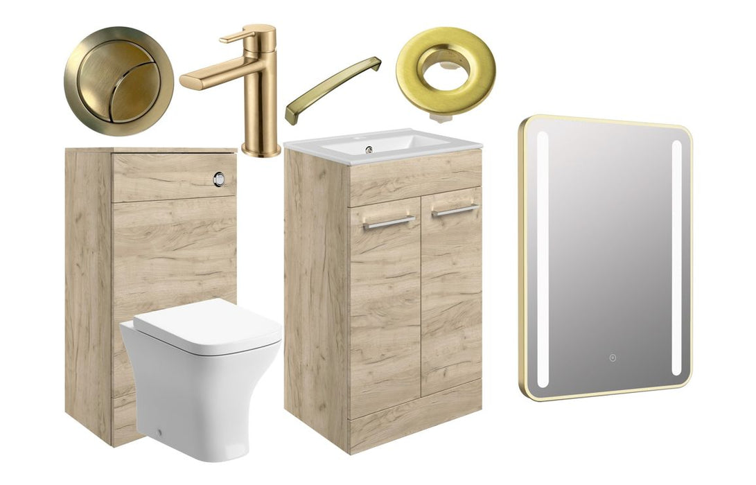 Pulse 510mm F/S Furniture Pack w/Brushed Brass Finishes