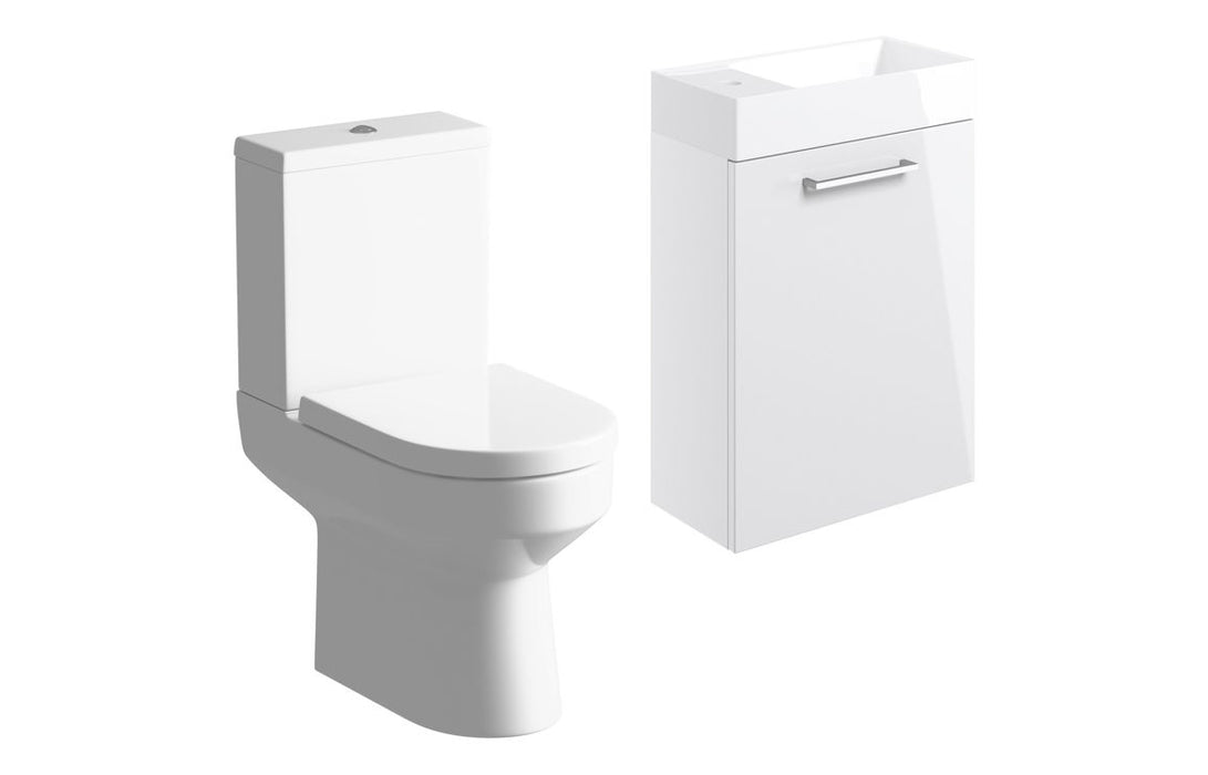 Pulse 410mm W/H Basin Unit & C/C Toilet Pack