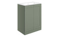 Windsor 615mm Floor Standing 2 Door Basin Unit & Basin - Matt Reed Green