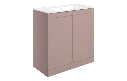 Windsor 815mm Floor Standing 2 Door Basin Unit & Basin - Matt Peony