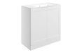 Windsor 815mm Floor Standing 2 Door Basin Unit & Basin - Matt White