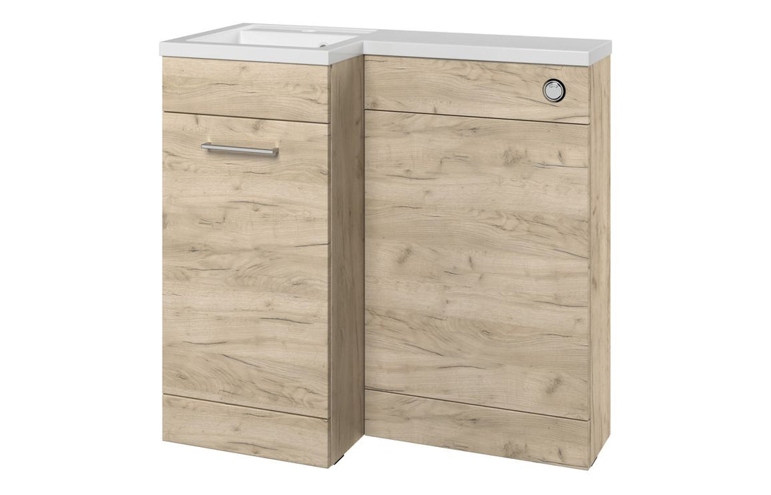 Verona 900mm Furniture & BTW WC Pack - Oak