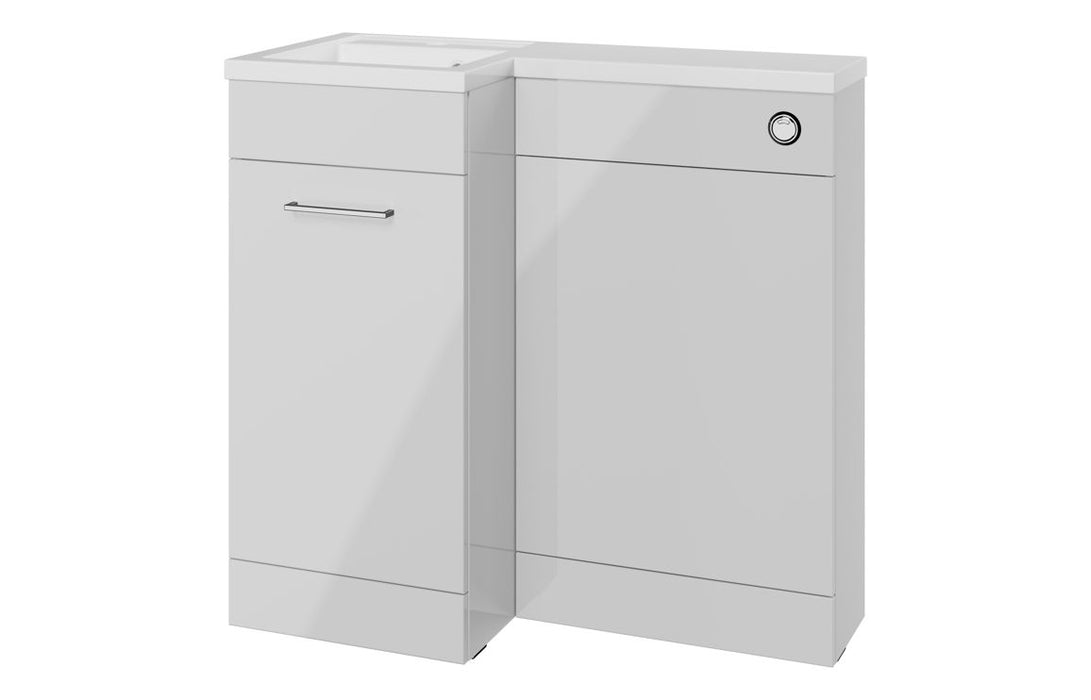Verona 900mm Furniture & BTW WC Pack - Grey Gloss