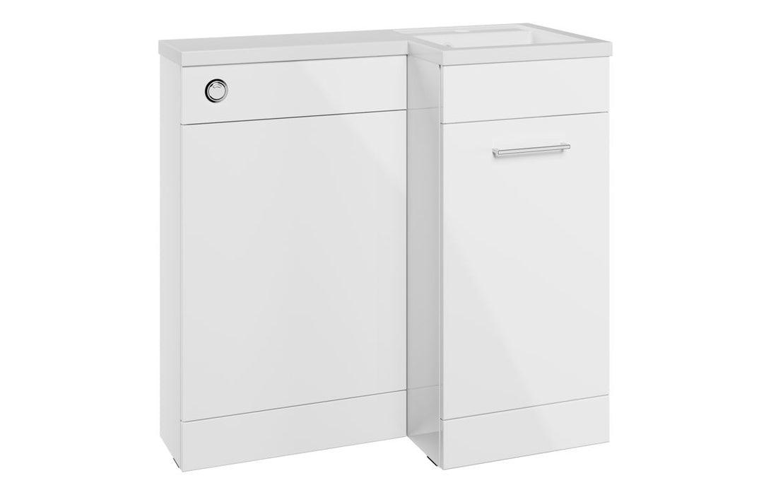 Verona 900mm Furniture & BTW WC Pack - White Gloss