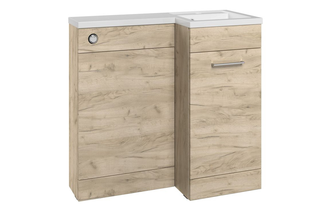 Verona 900mm Furniture & BTW WC Pack - Oak