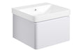 Celeste 500mm Wall Hung 1 Drawer Basin Unit & Basin - Matt White