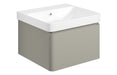 Celeste 500mm Wall Hung 1 Drawer Basin Unit & Basin - Matt Latte