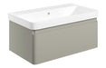 Celeste 805mm Wall Hung 1 Drawer Basin Unit & Basin - Matt Latte