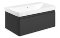 Celeste 805mm Wall Hung 1 Drawer Basin Unit & Basin - Matt Black