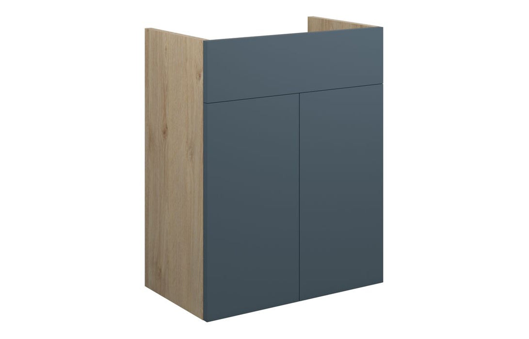 Eton 500mm Standard Basin Unit - Matt Arley Blue