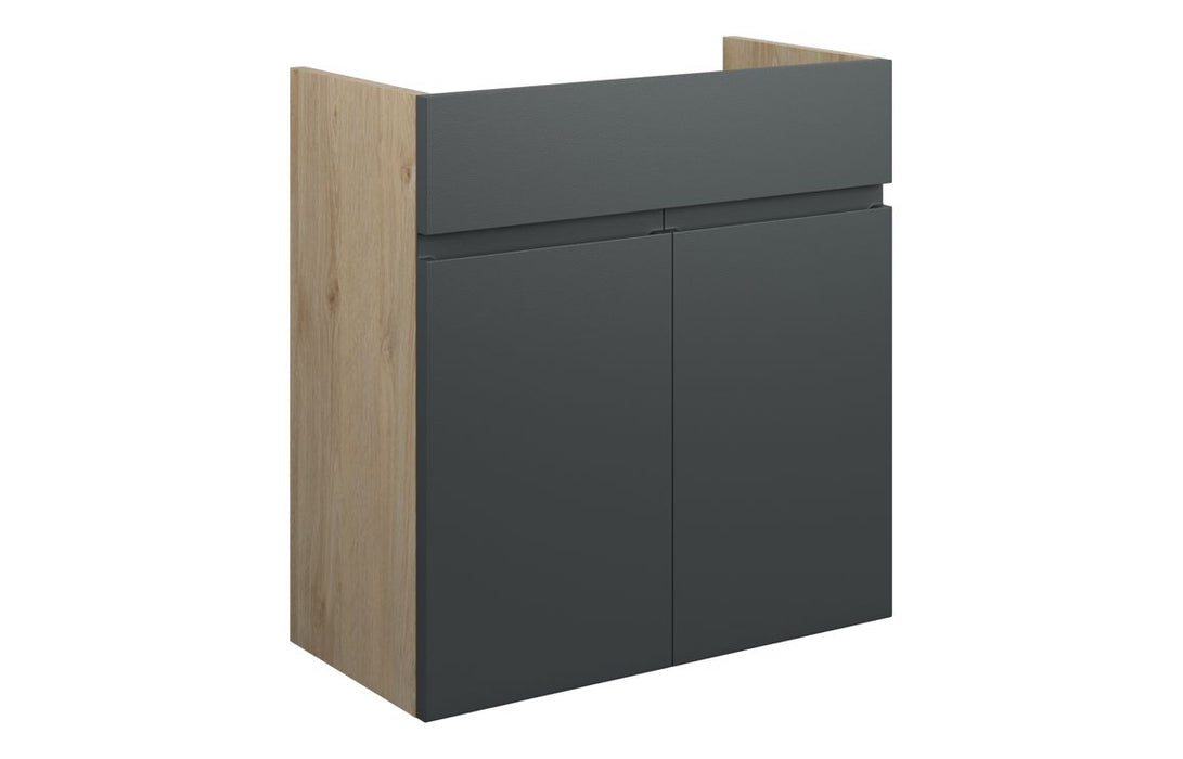 Siena 600mm Standard Basin Unit - Matt Graphite Grey