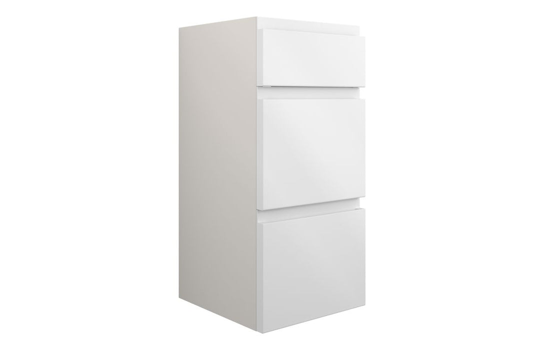 Siena 300mm Standard 3 Drawer Unit - White Gloss