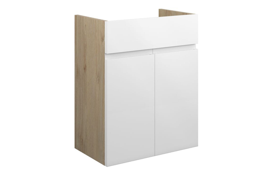 Siena 600mm Standard Basin Unit - White Gloss