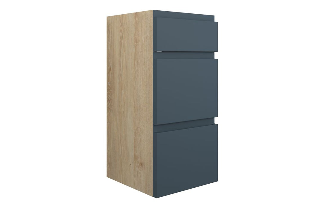 Siena 300mm Standard 3 Drawer Unit - Matt Arley Blue