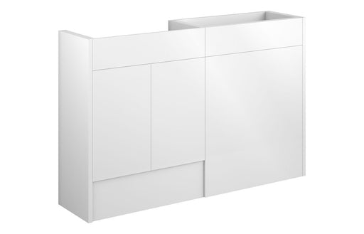 Eton 1236mm Standard Basin & WC Unit Pack - White Gloss