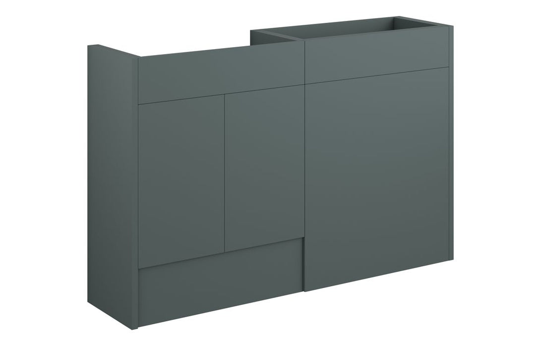 Eton 1236mm Standard Basin & WC Unit Pack - Matt Green