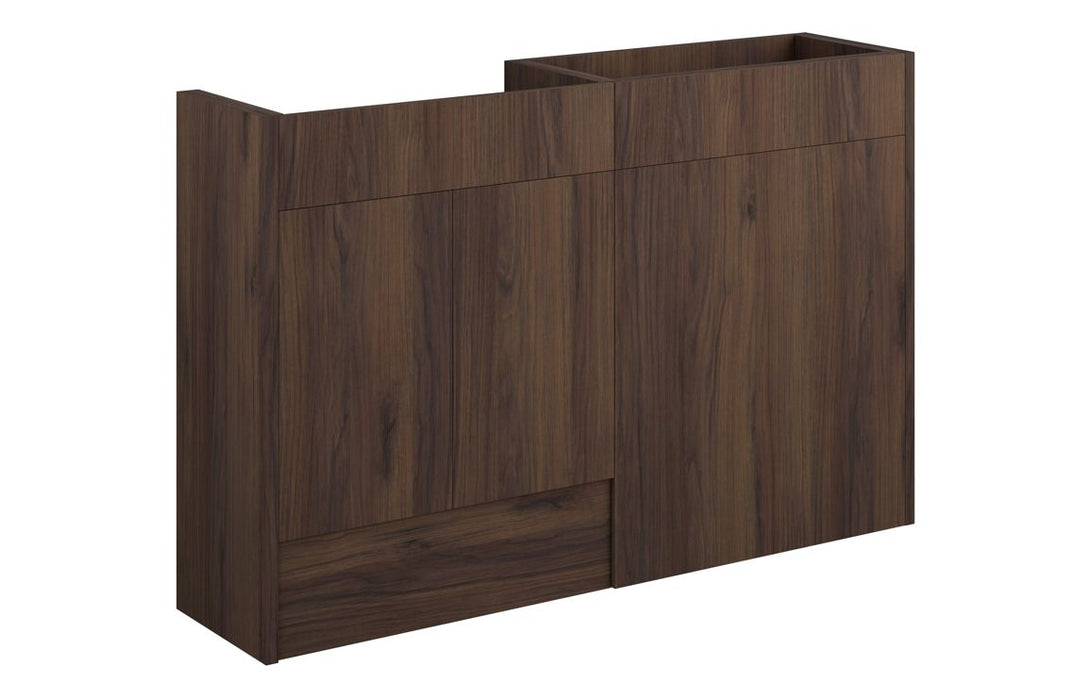 Eton 1236mm Standard Basin & WC Unit Pack - Warm Walnut