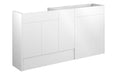 Eton 1536mm Standard Basin, WC & 1 Door Unit Pack - White Gloss