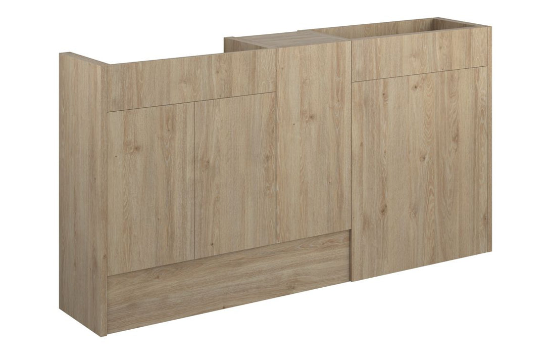 Eton 1536mm Standard Basin, WC & 1 Door Unit Pack - Havana Oak