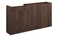 Eton 1536mm Standard Basin, WC & 1 Door Unit Pack - Warm Walnut