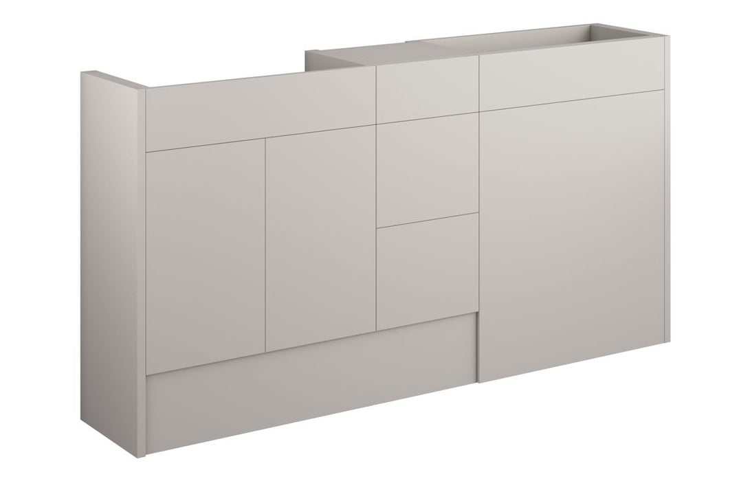 Eton 1536mm Standard Basin, WC & 3 Drawer Unit Pack - Matt Dove Grey
