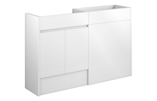 Siena 1236mm Standard Basin & WC Unit Pack - White Gloss