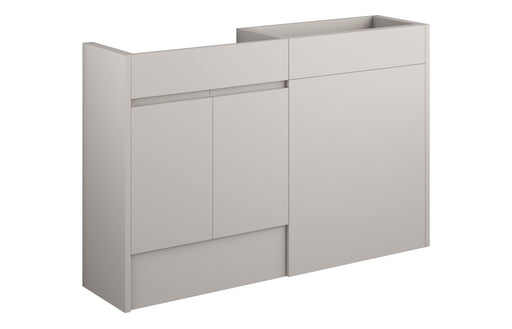 Siena 1236mm Standard Basin & WC Unit Pack - Matt Dove Grey