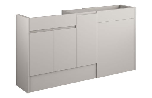 Siena 1536mm Standard Basin, WC & 1 Door Unit Pack - Matt Dove Grey
