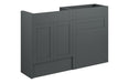 Haven 1236mm Standard Basin & WC Unit Pack - Matt Graphite Grey