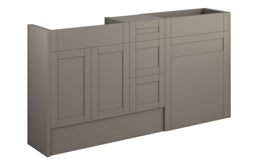 Haven 1536mm Standard Basin, WC & 3 Drawer Unit Pack - Matt Stone