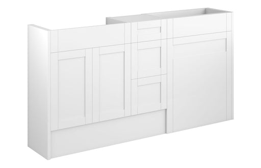 Haven 1536mm Standard Basin, WC & 3 Drawer Unit Pack - Matt White