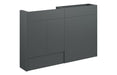 Eton 1236mm Slim Basin & WC Unit Pack - Matt Graphite Grey